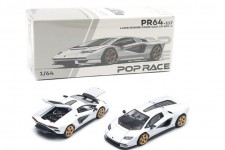 LAMBORGHINI Countach LPI 800-4 White - POP Race Scale 1:64 (PR640117) 