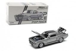 Shelby MUSTANG GT500 1967 Grey/Black - POP Race Escala 1:64 (PR640195)