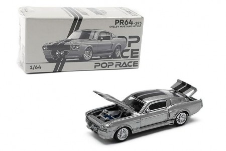 Shelby MUSTANG GT500 1967 Grey/Black - POP Race Scale 1:64 (PR640195)