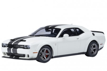 DODGE Challenger SRT Super Stock 2023 White / Carbon - AutoArt Escala 1:18 (71766)