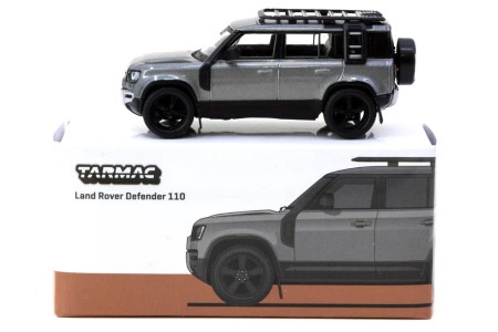 LAND ROVER Defender 110 Grey Metallic - Tarmac Works Scale 1:64 (T64G-020-GY)