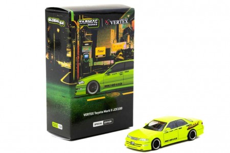TOYOTA MARK II JZX100 Vertex Light Green - Tarmac Works Scale 1:64 (T64G-024-LG)