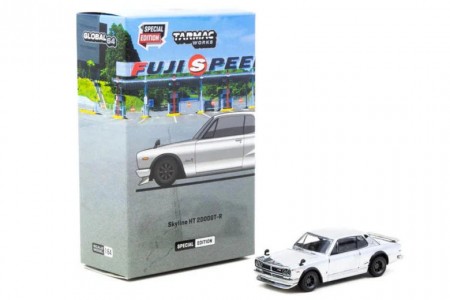 NISSAN Skyline HT 2000GT-R Silver Chrome - Japan Fuji Speedway Special Ed - Tarmac Scale 1:64 (T64G-043-SC)