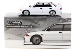 MITSUBISHI Lancer RS Evo III White - Tarmac Works Escala 1:64 (T64G-050-RS)
