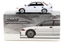 MITSUBISHI Lancer RS Evo III White - Tarmac Works Escala 1:64 (T64G-050-RS)
