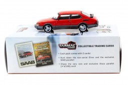 SAAB 900 Turbo Red - Incluye Trading Cards - Tarmac Works Escala 1:64 (T64G-056-RE)