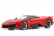 FERRARI F80 2024 Rosso Corsa Carbon Fiber - With Showcase - BBR Scale 1:18 (P18253A1-V)