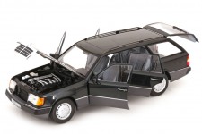 MERCEDES-Benz 300D (S124) Estate 1990 Blue Black/Metallic - Norev Scale 1:18 (183960)