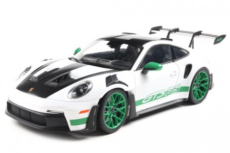 PORSCHE 911 (992) GT3 RS Tribute Carrera RS 2024 White / Geen - Solido Escala 1:18 (S1812107)