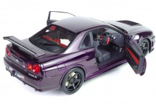NISSAN Skyline (R34) GT-R Z Tune 1999 Purple - Solido Scale 1:18 (S1804311)