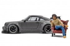PORSCHE 911 (964) RWB Rauh-Welt Bodykit 2024 Nardo Grey - Con Figura - Solido Escala 1:18 (S1807517)