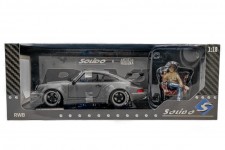 PORSCHE 911 (964) RWB Rauh-Welt Bodykit 2024 Nardo Grey - Con Figura - Solido Escala 1:18 (S1807517)