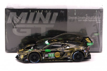 Chevrolet CORVETTE Z06 GT3.R AWA 2025 IMSA Daytona 24h - MiniGT Escala 1:64 (MGT01171L)