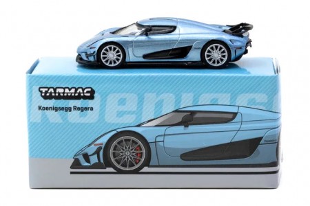 KOENIGSEGG Regera Light Blue Metallic - Tarmac Works Scale 1:64 (T64G-TL017-LB)