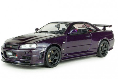 NISSAN Skyline GT-R (BNR34) Nismo Parts 2005 Purple - Soildo Escala 1:43 (S4318201)