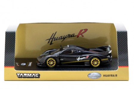 PAGANI Huayra R Matt Black Carbon Fiber - Tarmac Works Escala 1:64 (T64G-TL035-MBCF) 