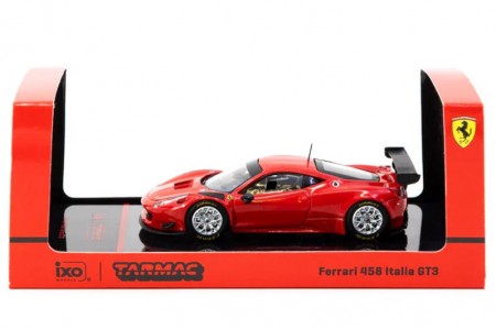 FERRARI 458 Italia GT3 Red - Tarmac Works Escala 1:64 (T64R-074-RE)
