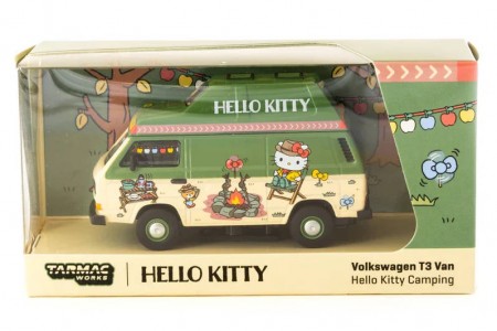 VOLKSWAGEN T3 Van Hello Kitty Camping - Tarmac Works Scale 1:64 (T64S-001-HK)