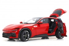 FERRARI Purosangue 2022 Rosso Corsa - Con Vitrina - BBR Escala 1:18 (HE180052ADIE-V)