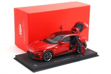 FERRARI Purosangue 2022 Rosso Corsa - Con Vitrina - BBR Escala 1:18 (HE180052ADIE-V)