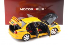 MITUSBISHI Lancer Evo VI GSR T.M.E. Tommy Makinen Edition 2000 Yellow - Motorhelix Escala 1:18 (M84306)