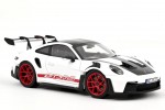 PORSCHE 911 (992) GT3 RS Weissach Package Coupe 2022 White - Norev Escala 1:18 (187373)