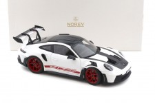 PORSCHE 911 (992) GT3 RS Weissach Package Coupe 2022 White - Norev Escala 1:18 (187373)