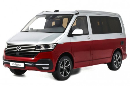 VOLKSWAGEN T6.1 2021 California Red / Silver - OttoMobile Escala 1:18 (OT1342)
