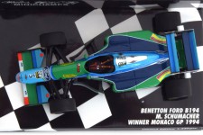 BENETTON Ford B194 Ganador GP F1 Monaco y Campéon del Mundo 1994 M.Schumacher - Minichamps Escala 1:43 (400940005)