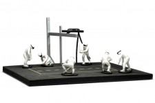 PIT STOP Set 6 Mecanicos + Equipamiento - Ixo Models Escala 1:43 (FIG004SET)