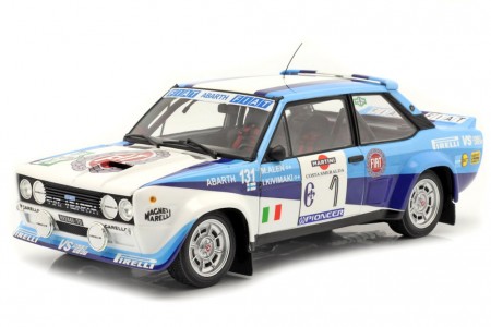 FIAT 131 Abarth Ganador Rally Costa Smeralda 1981 Alen / Kivimaki - Kyosho Escala 1:18 (08376D)