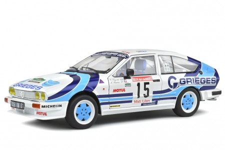 ALFA ROMEO GTV6 Rallye Des Garrigues 1986 Rigolett / Bathelot - Solido Escala 1:18 (S1802305)