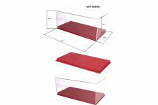 BBR SHOWCASE Leather Red - Escala 1/18 - 32,3 x 16,0 x 13,5 cm