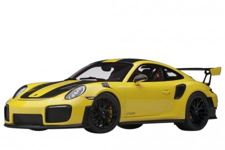 PORSCHE 911 (991 II) GT2 RS Weissach Package 2017 Yellow - AutoArt Escala 1:18 (78172)