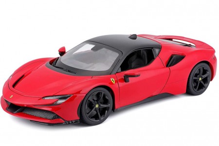 FERRARI SF90 Stradale Hybrid 2019 Red - Bburago Escala 1:18 (18-16015R)