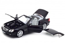 MERCEDES-Benz SL500 (R230) Cabriolet 2003 Black - Norev Scale 1:18 (183840)