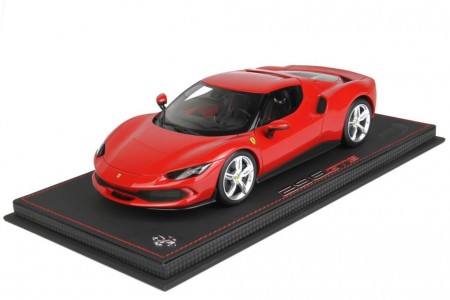 FERRARI 296 GTB Hybrid 830HP V6 2021 Rosso Corsa 322 - BBR Scale 1:18 (P18210A)
