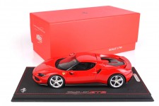 FERRARI 296 GTB Hybrid 830HP V6 2021 Rosso Corsa 322 - BBR Escala 1:18 (P18210A)